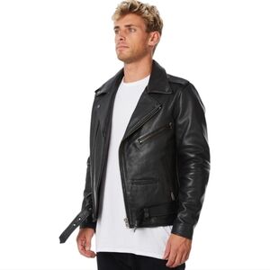 NEUW Berlin Mens 100% Leather Jacket Moto